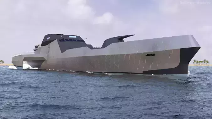 Frigate Blue Shark 3D model