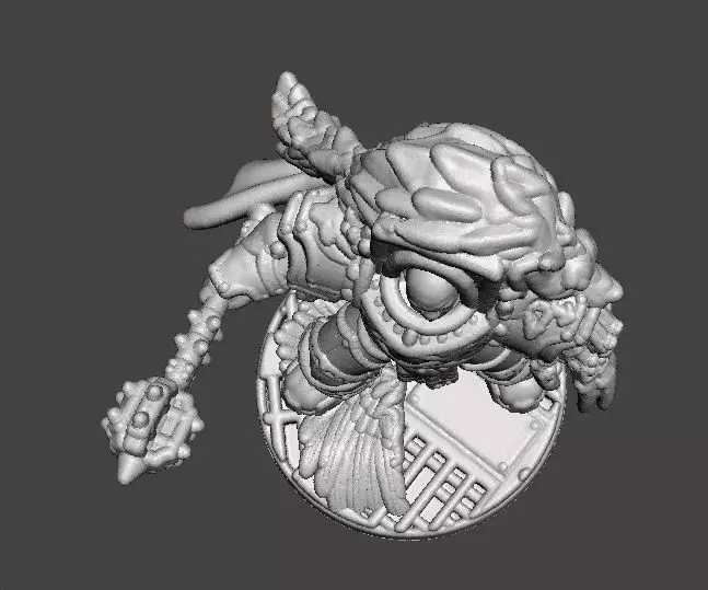 6MM SCALE HERETIC WARLORD MINIATURE MODEL SCIFI OR FANTASY GAMES 3D print model_9