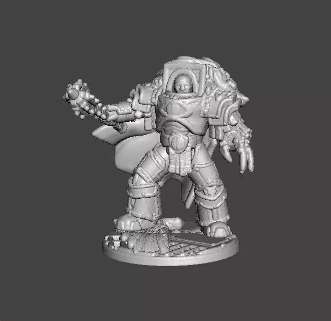 6MM SCALE HERETIC WARLORD MINIATURE MODEL SCIFI OR FANTASY GAMES 3D print model_0