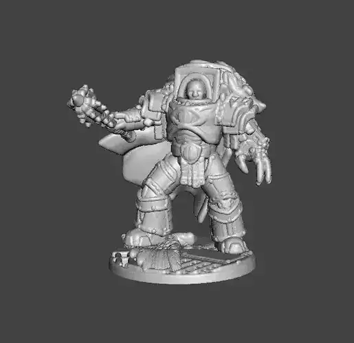 6MM SCALE HERETIC WARLORD MINIATURE MODEL SCIFI OR FANTASY GAMES 3D print model