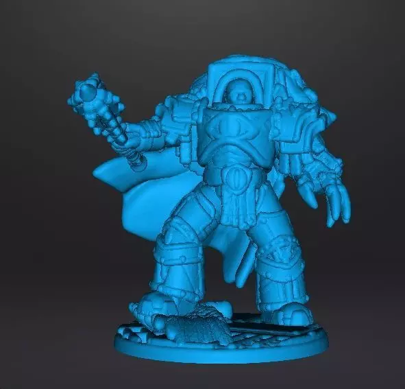 6MM SCALE HERETIC WARLORD MINIATURE MODEL SCIFI OR FANTASY GAMES 3D print model_10