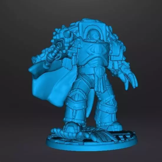 6MM SCALE HERETIC WARLORD MINIATURE MODEL SCIFI OR FANTASY GAMES 3D print model_12