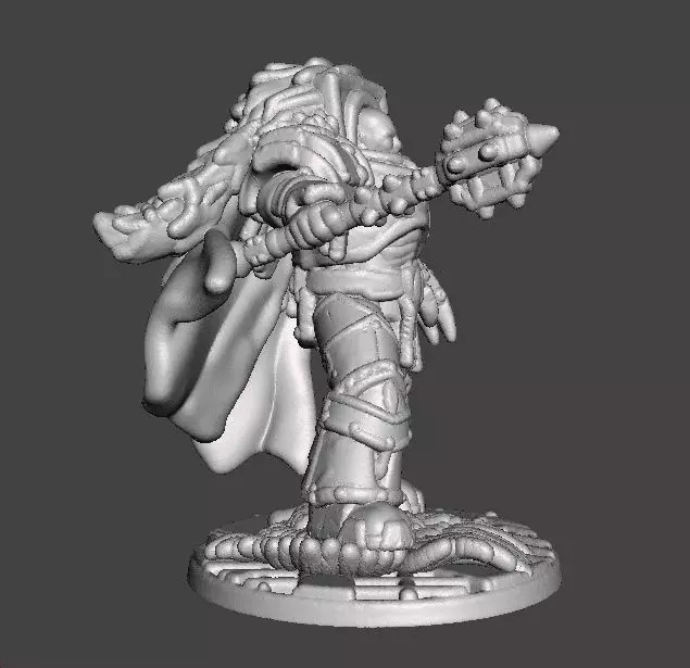 6MM SCALE HERETIC WARLORD MINIATURE MODEL SCIFI OR FANTASY GAMES 3D print model_4
