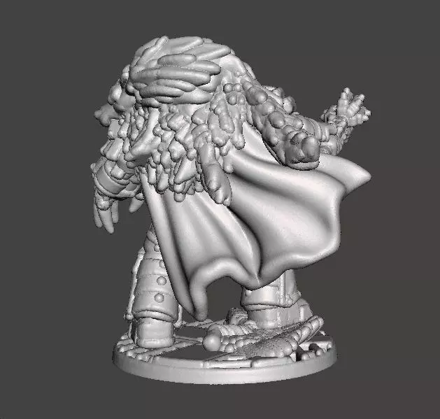 6MM SCALE HERETIC WARLORD MINIATURE MODEL SCIFI OR FANTASY GAMES 3D print model_6