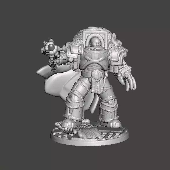 6MM SCALE HERETIC WARLORD MINIATURE MODEL SCIFI OR FANTASY GAMES 3D print model_1
