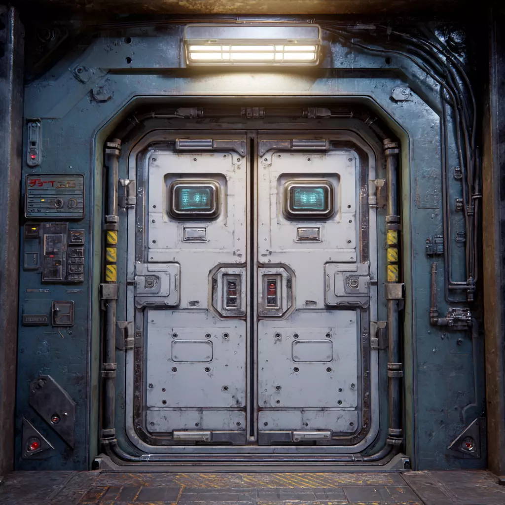 Sci-Fi Doors Set 3D model_11