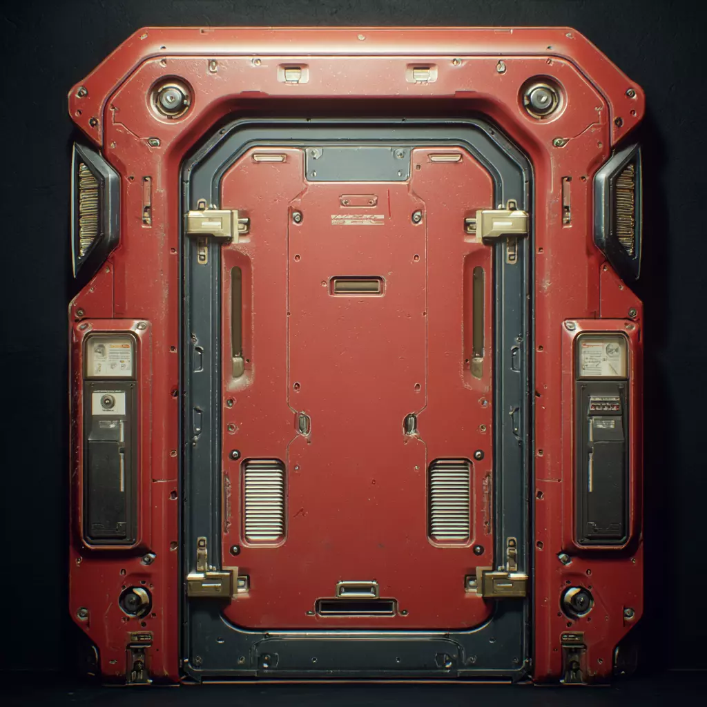 Sci-Fi Doors Set 3D model_4