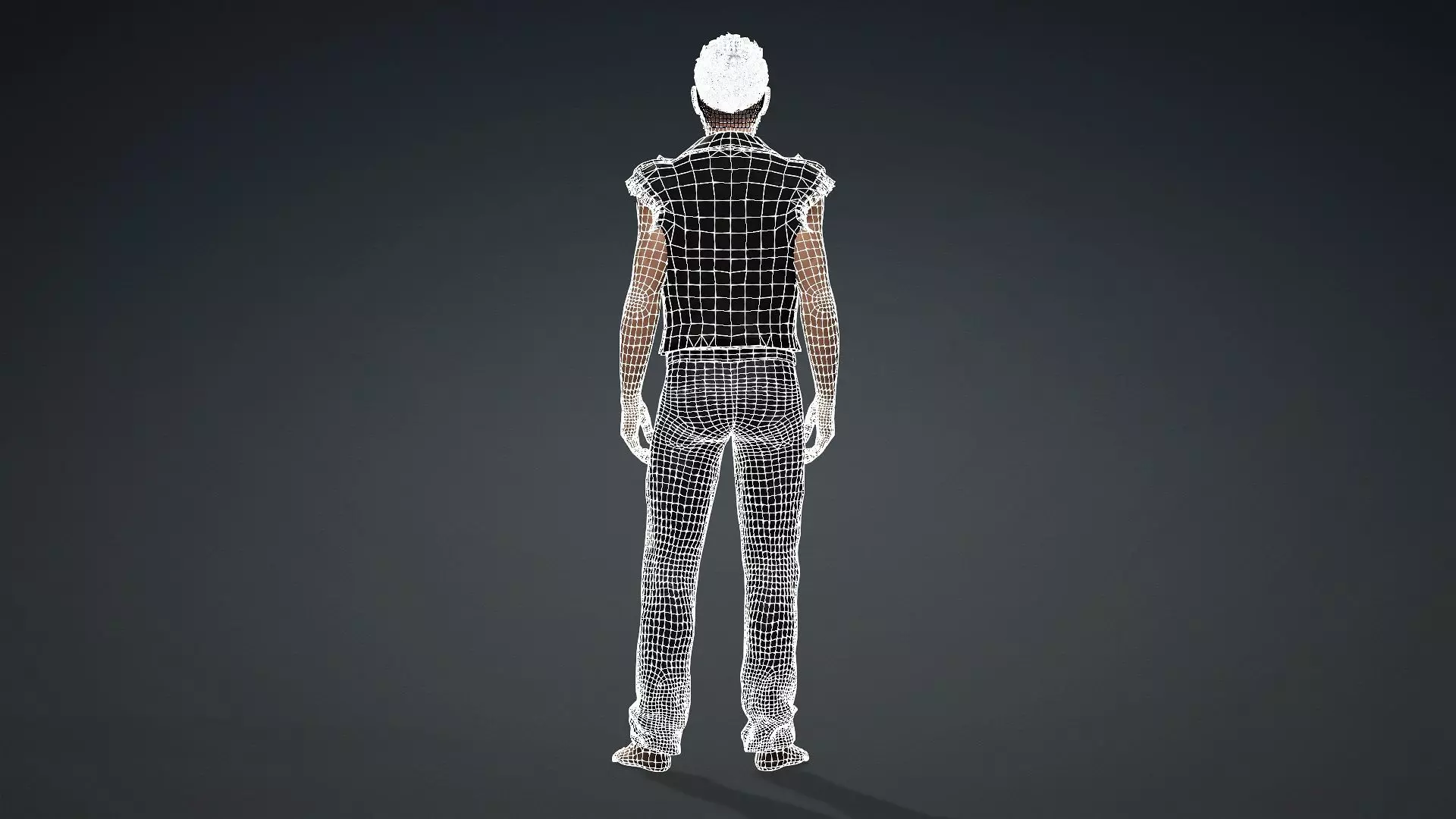 Punk Style Male 3D Character 3D model_15