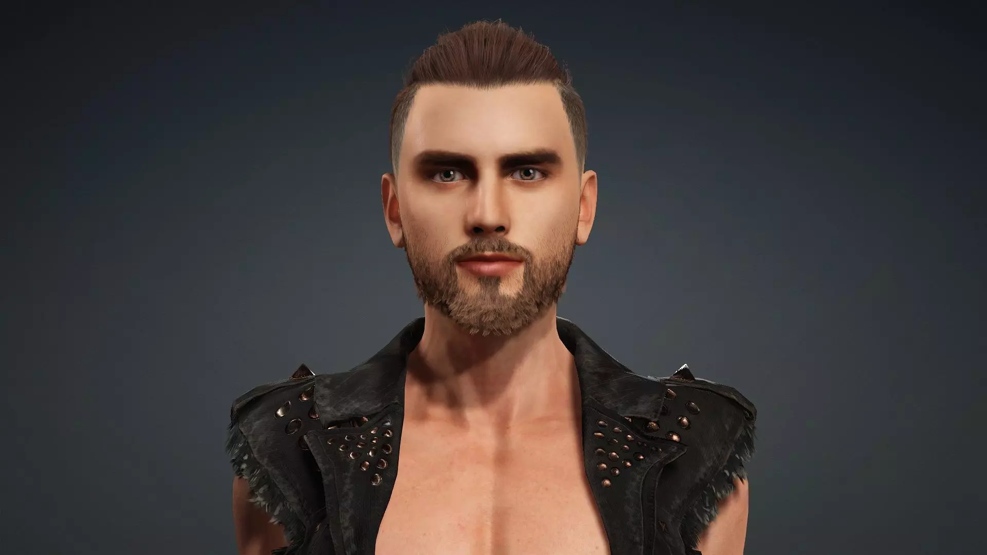 Punk Style Male 3D Character 3D model_7