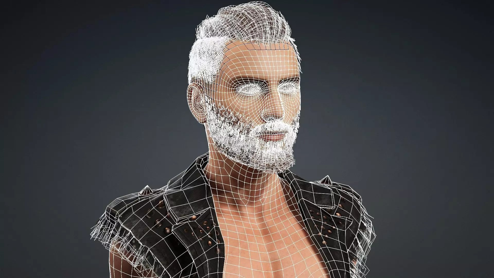 Punk Style Male 3D Character 3D model_19