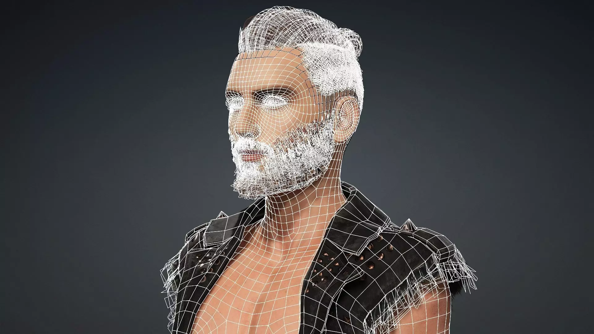 Punk Style Male 3D Character 3D model_18