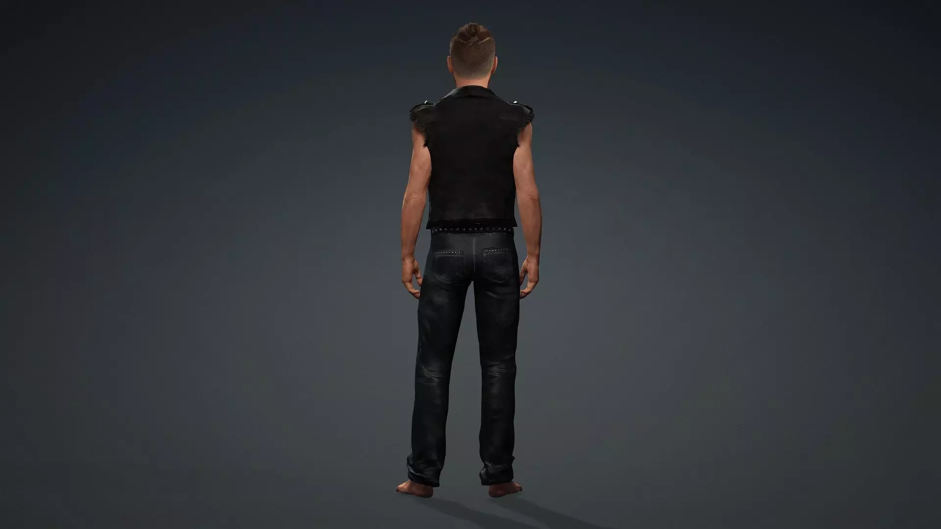 Punk Style Male 3D Character 3D model_5