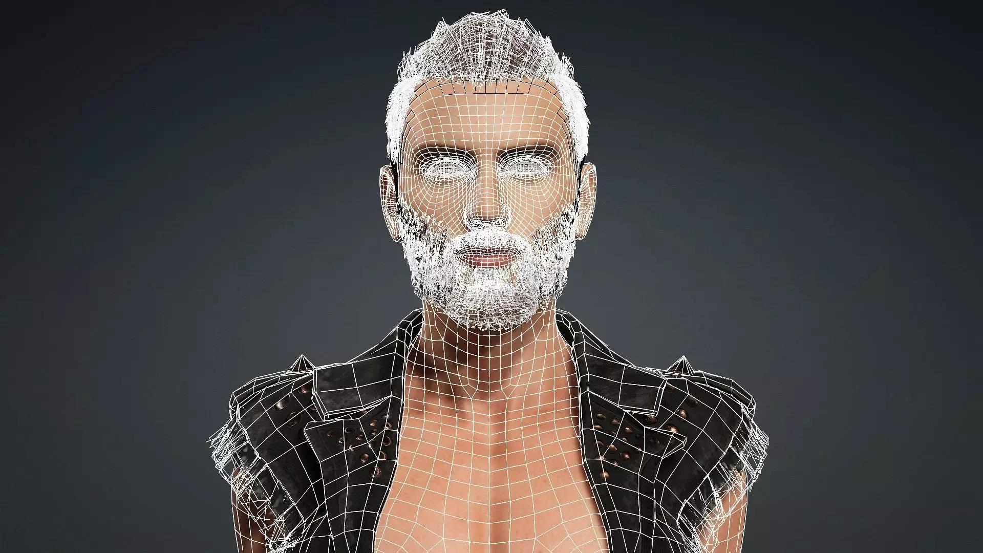 Punk Style Male 3D Character 3D model_17