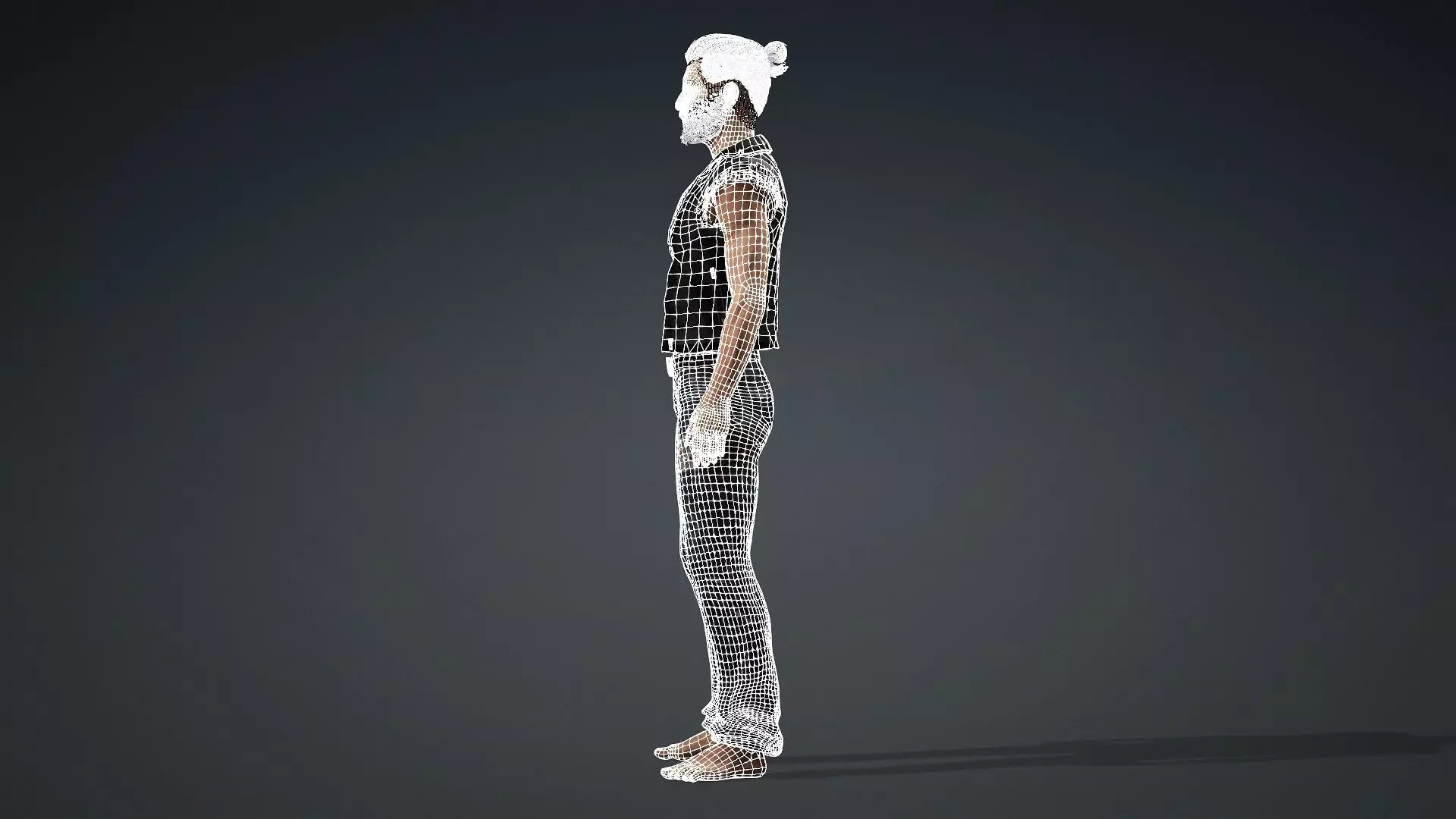 Punk Style Male 3D Character 3D model_14