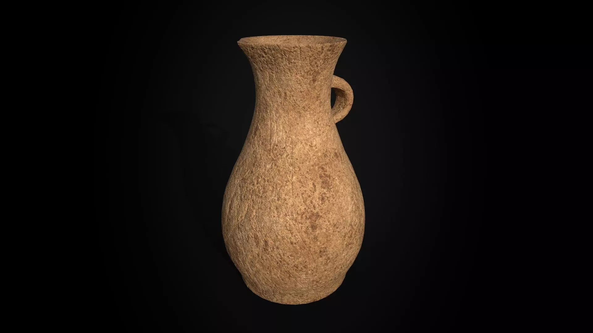 Ancient Terracotta Spouted Vase - Game Ready - Low Poly PBR Low-poly 3D model_4