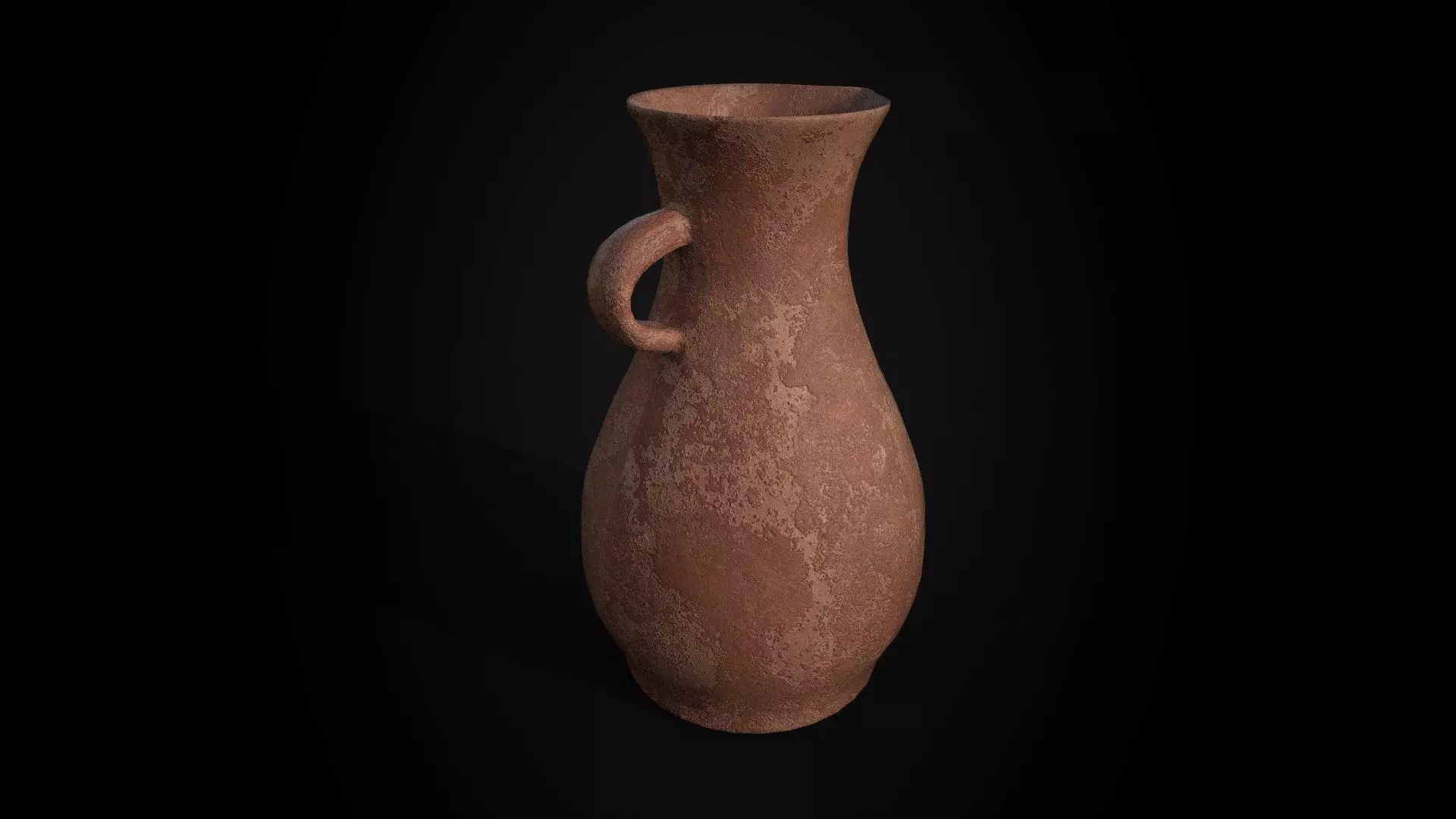 Ancient Terracotta Spouted Vase - Game Ready - Low Poly PBR Low-poly 3D model_1