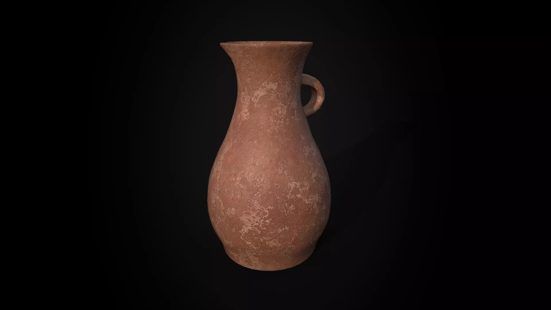 Ancient Terracotta Spouted Vase - Game Ready - Low Poly PBR Low-poly 3D model_6