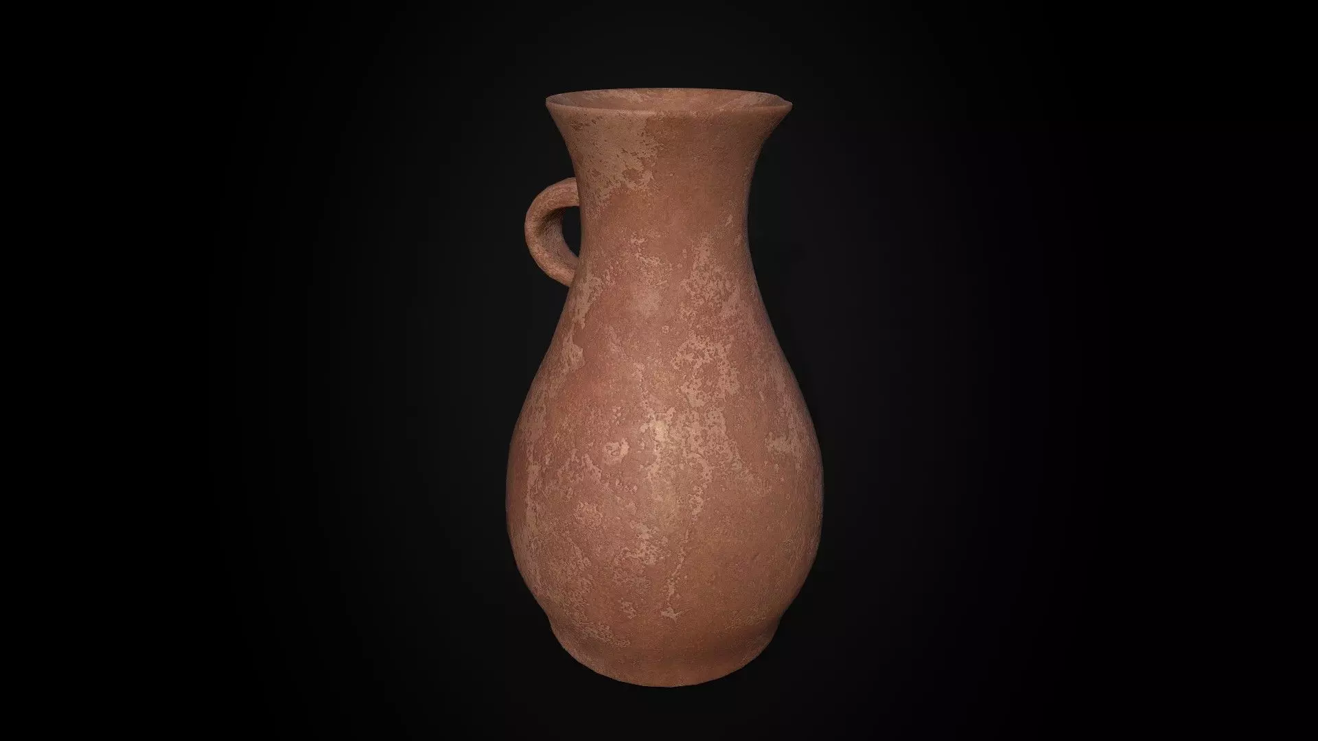 Ancient Terracotta Spouted Vase - Game Ready - Low Poly PBR Low-poly 3D model_0