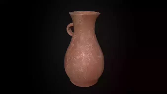 Ancient Terracotta Spouted Vase - Game Ready - Low Poly PBR Low-poly 3D model