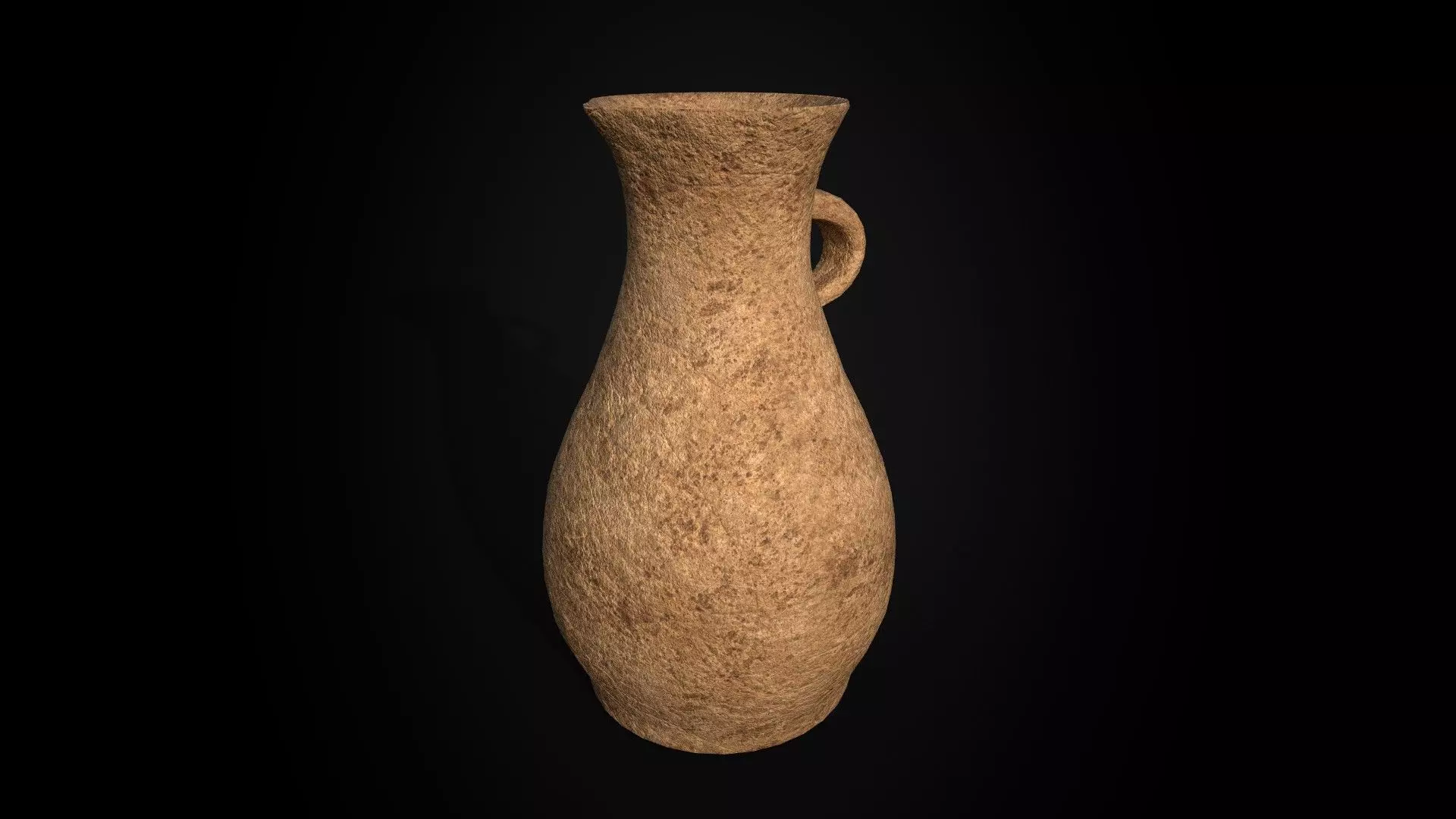 Ancient Terracotta Spouted Vase - Game Ready - Low Poly PBR Low-poly 3D model_5