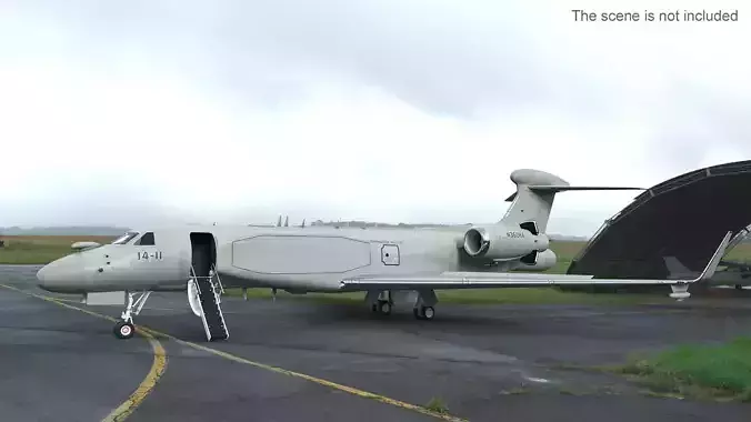 Gulfstream G550 CAEW Rigged 3D model