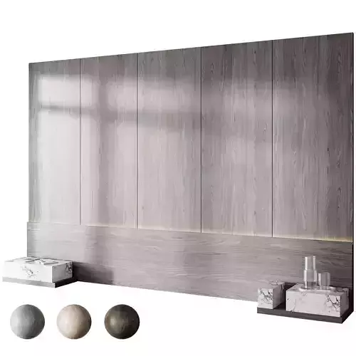 Headboard wall panel 016 Free 3D model