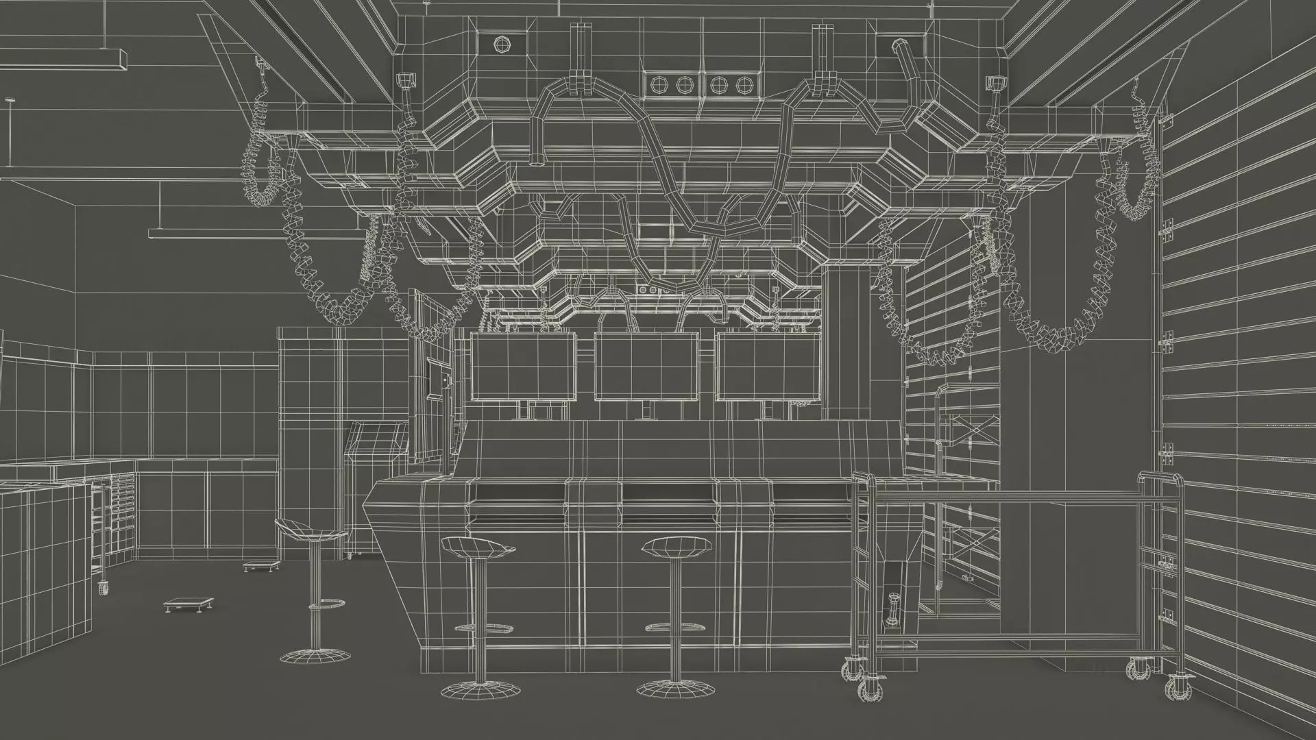 Formula 1 Garage Rigged 3D model_25