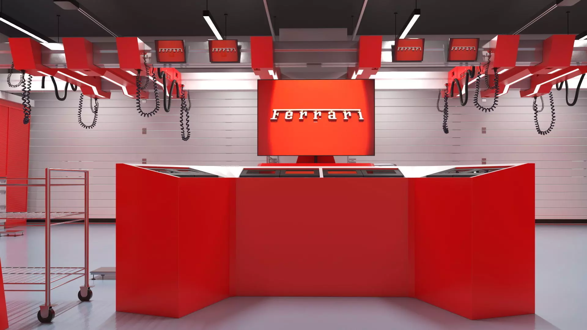 Formula 1 Garage Rigged 3D model_13