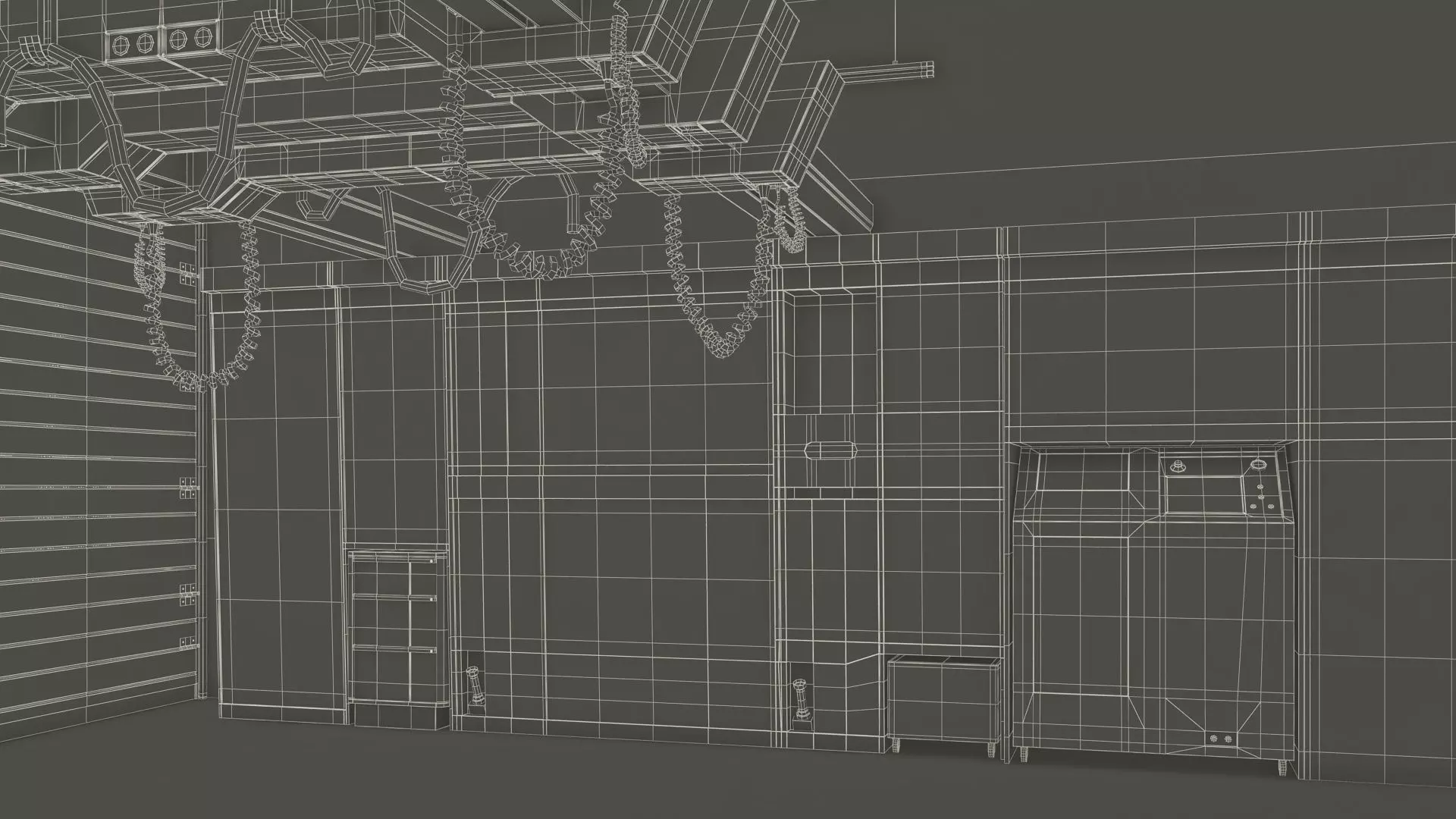 Formula 1 Garage Rigged 3D model_27