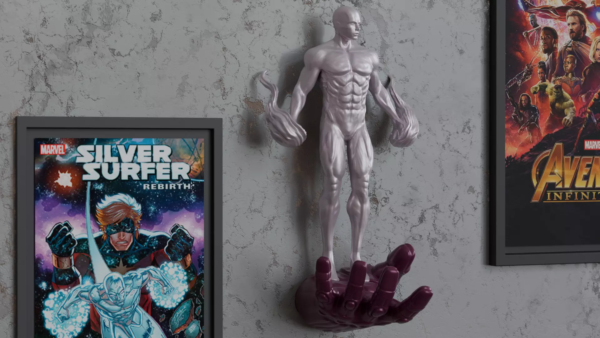Silver Surfer 3D Model  High Detail STL for 3D Printing 3D print model_0