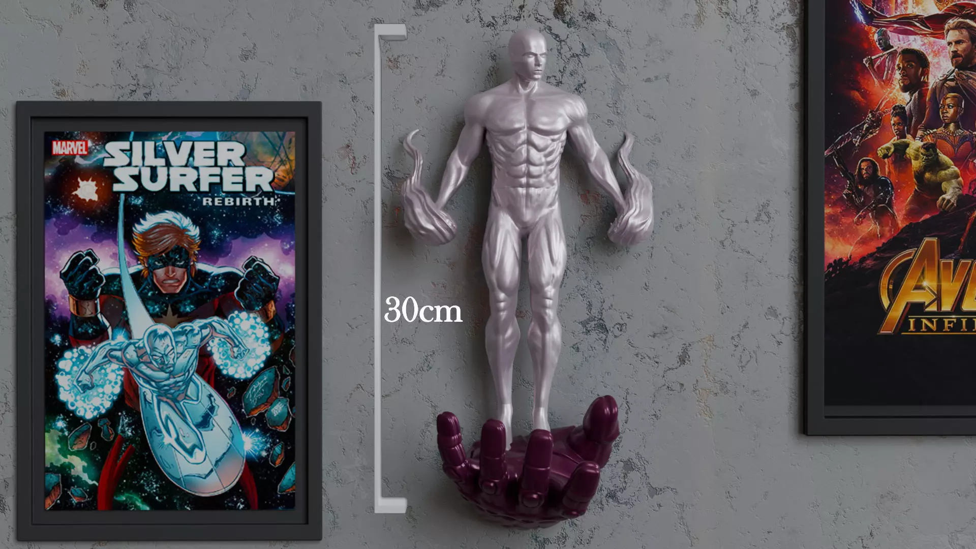 Silver Surfer 3D Model  High Detail STL for 3D Printing 3D print model_1
