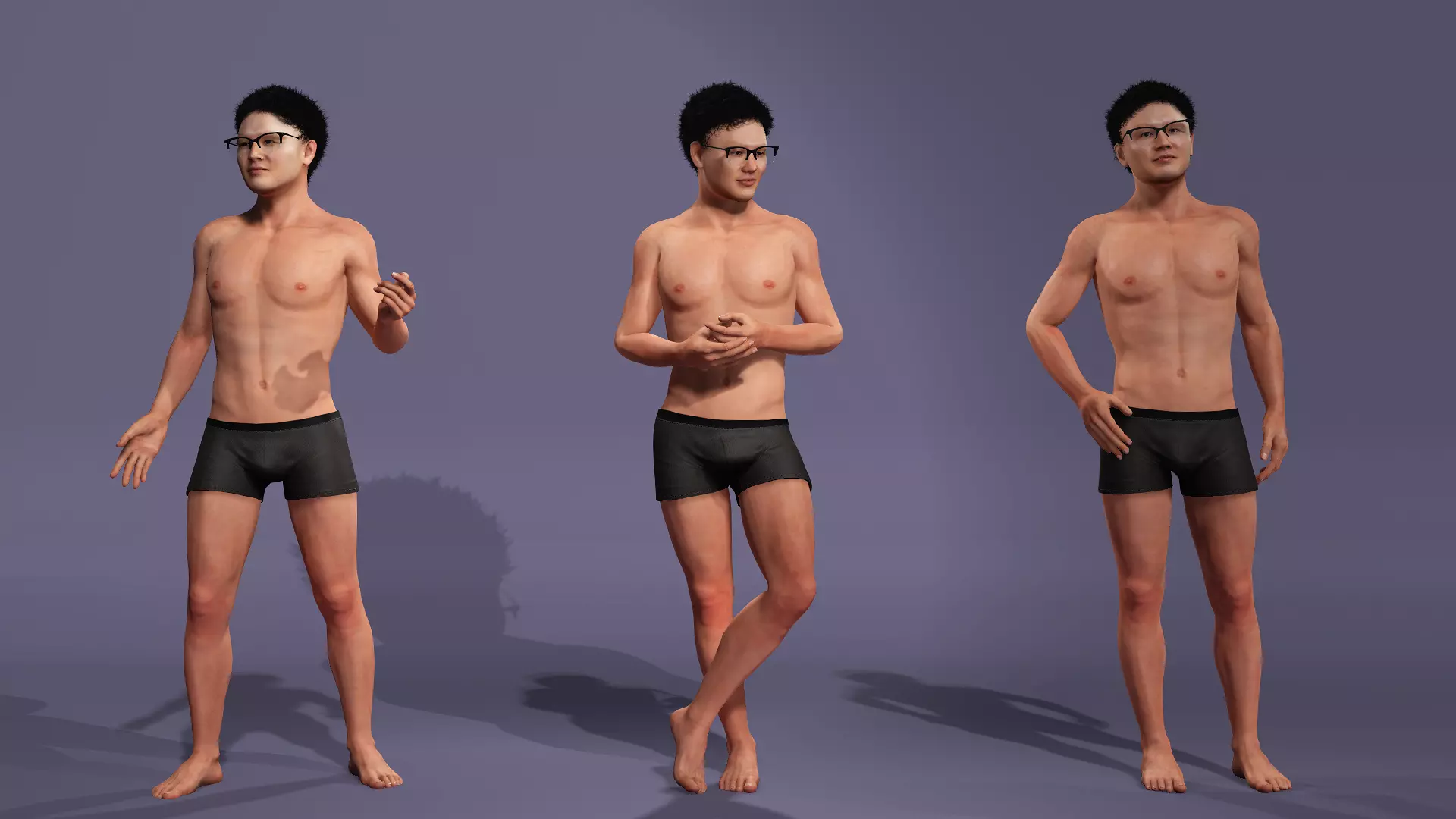 Japanese adult film actor Genjin Mori 3D model  3D model_6