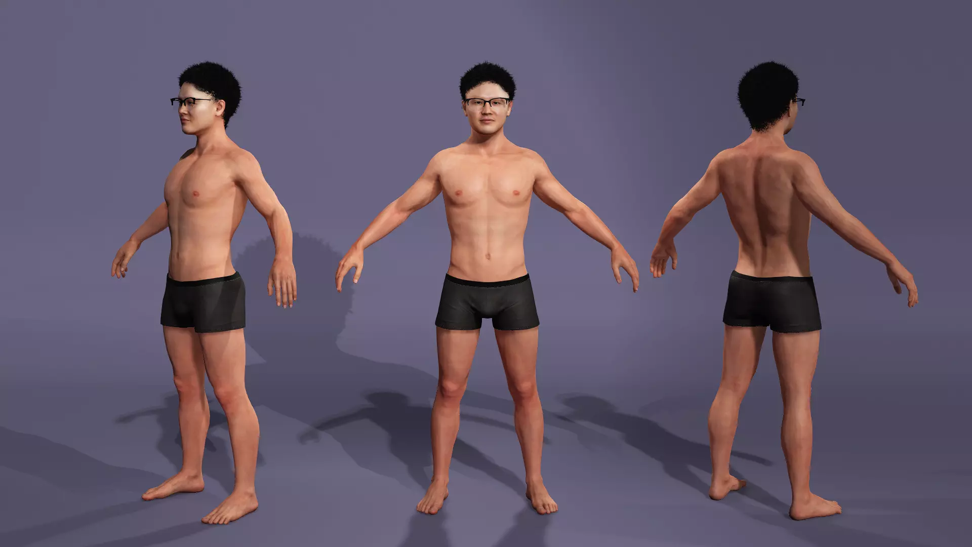 Japanese adult film actor Genjin Mori 3D model  3D model_1