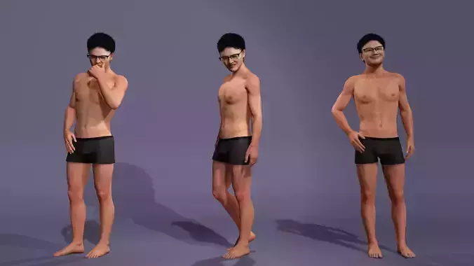 Japanese adult film actor Genjin Mori 3D model  3D model