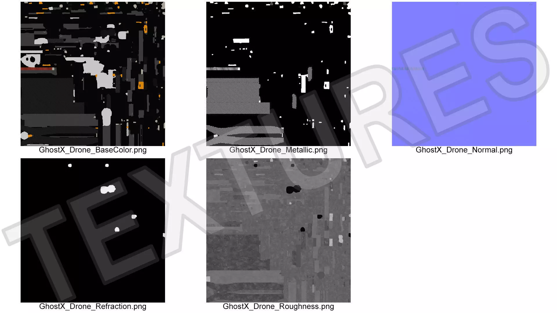 Ghost-X Military Drone Rigged for Maya 3D model_20