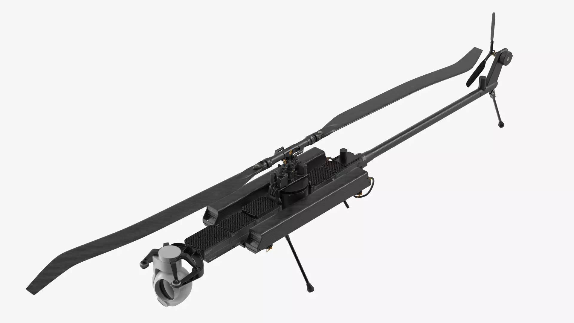 Ghost-X Military Drone Rigged for Maya 3D model_7