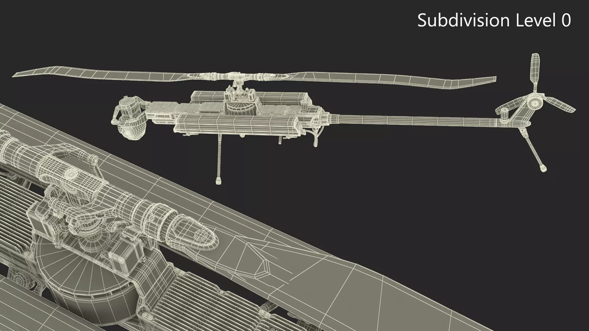 Ghost-X Military Drone Rigged for Maya 3D model_17