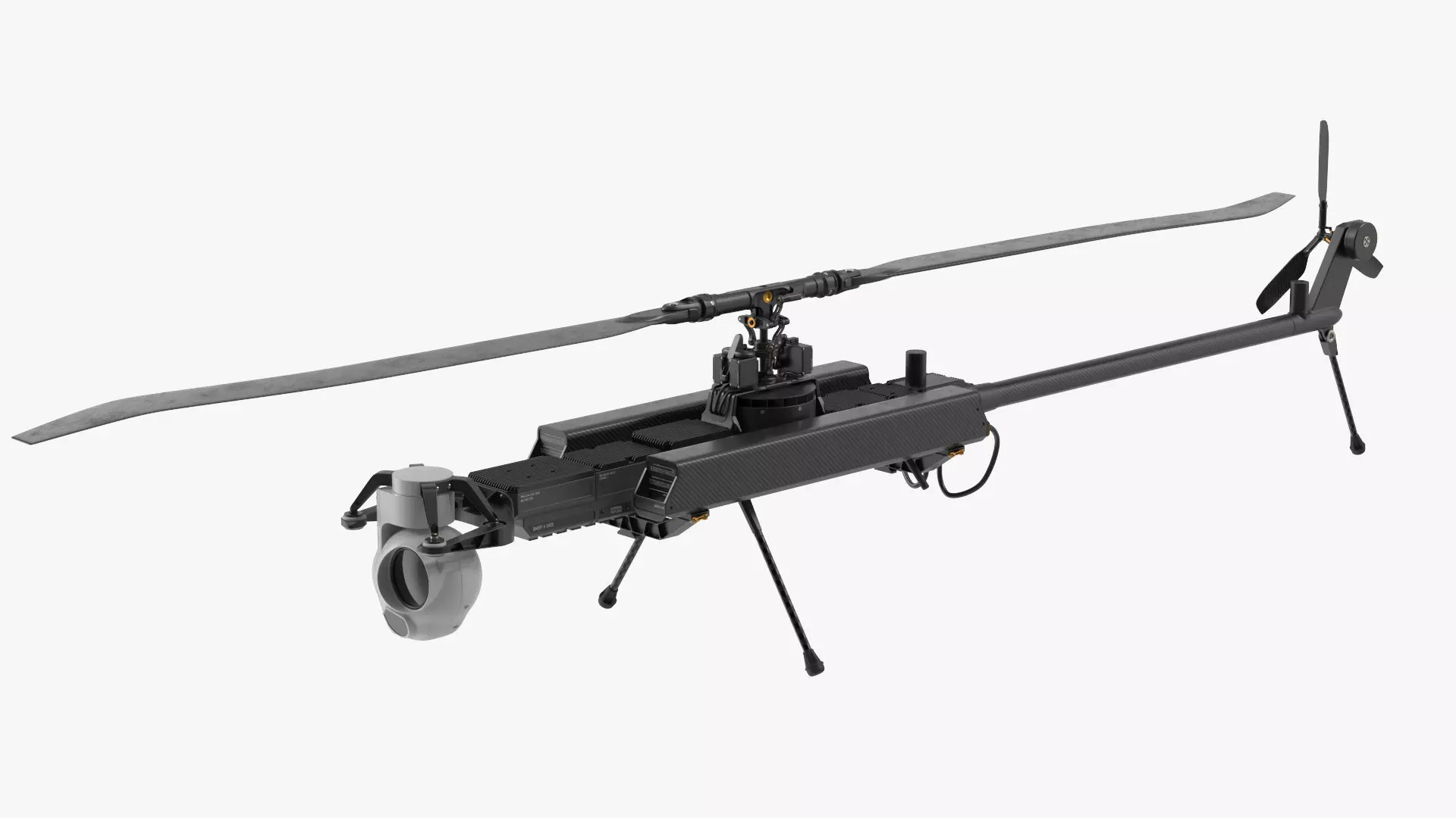 Ghost-X Military Drone Rigged for Maya 3D model_9