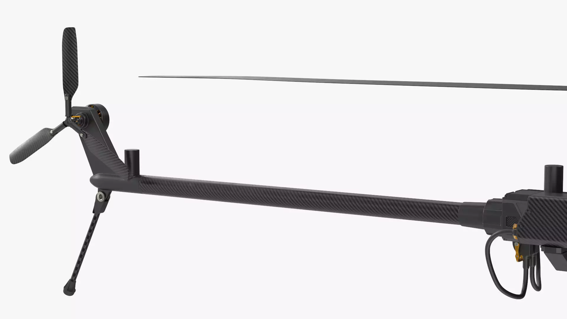 Ghost-X Military Drone Rigged for Maya 3D model_11