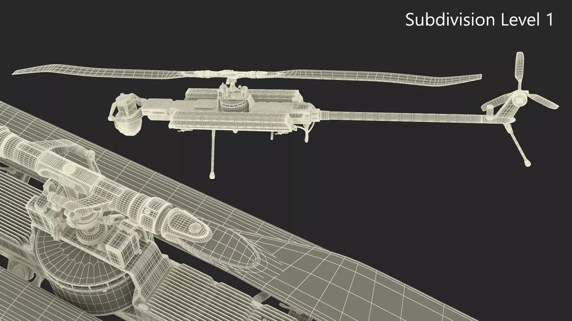 Ghost-X Military Drone Rigged for Maya 3D model_18