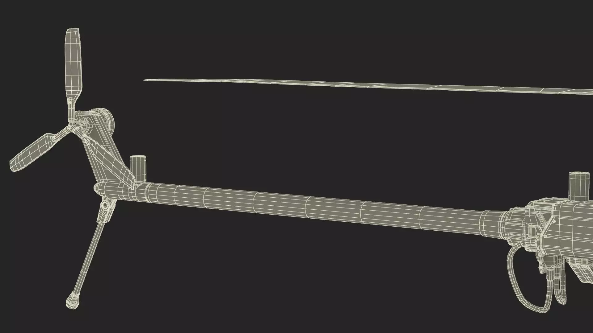 Ghost-X Military Drone Rigged for Maya 3D model_26