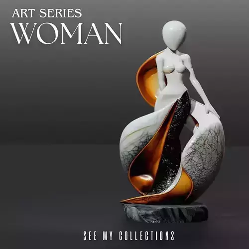 Modern Circular Drapery Sculpture STL One-Piece 3D Printable Art 3D print model