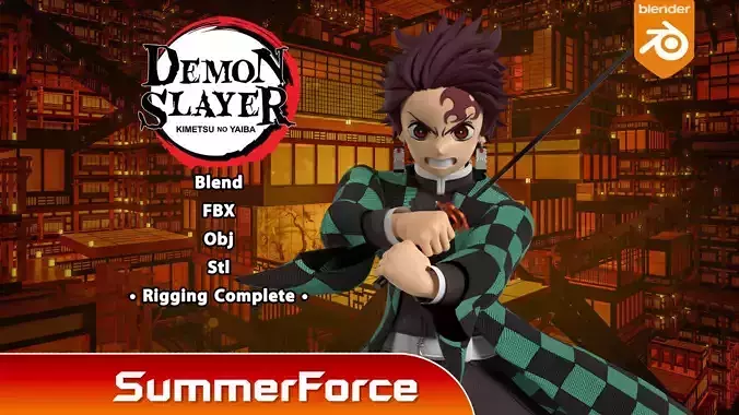 Tanjiro Kamado - Demon Slayer Infinity Castle 3D model