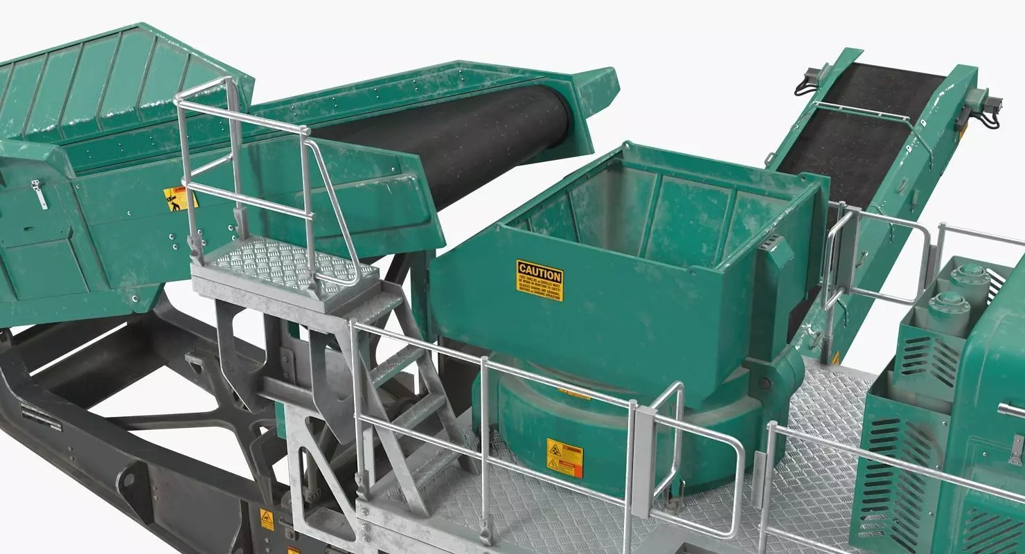 Cone Crusher Machine Dirty 3D model_7