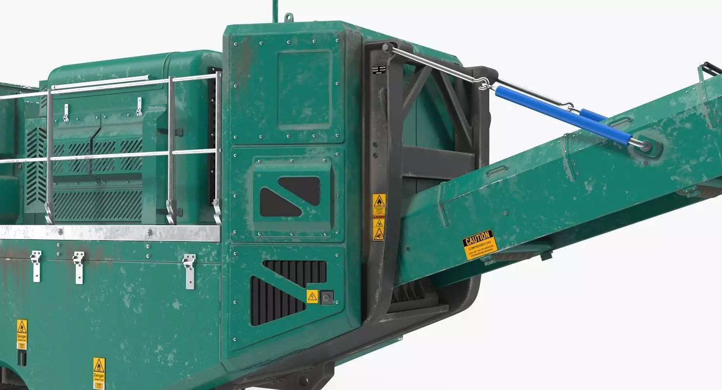 Cone Crusher Machine Dirty 3D model_13