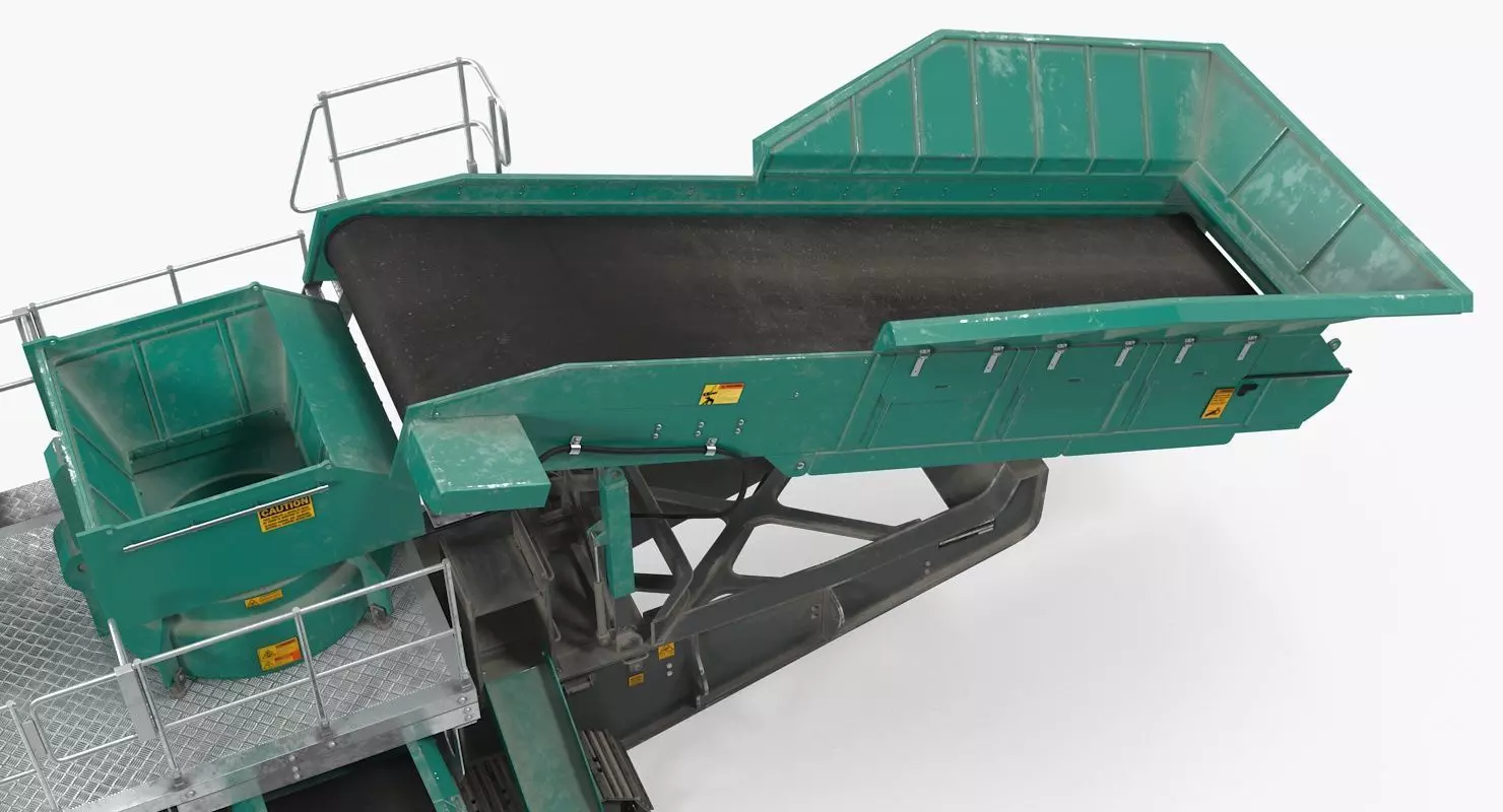 Cone Crusher Machine Dirty 3D model_10