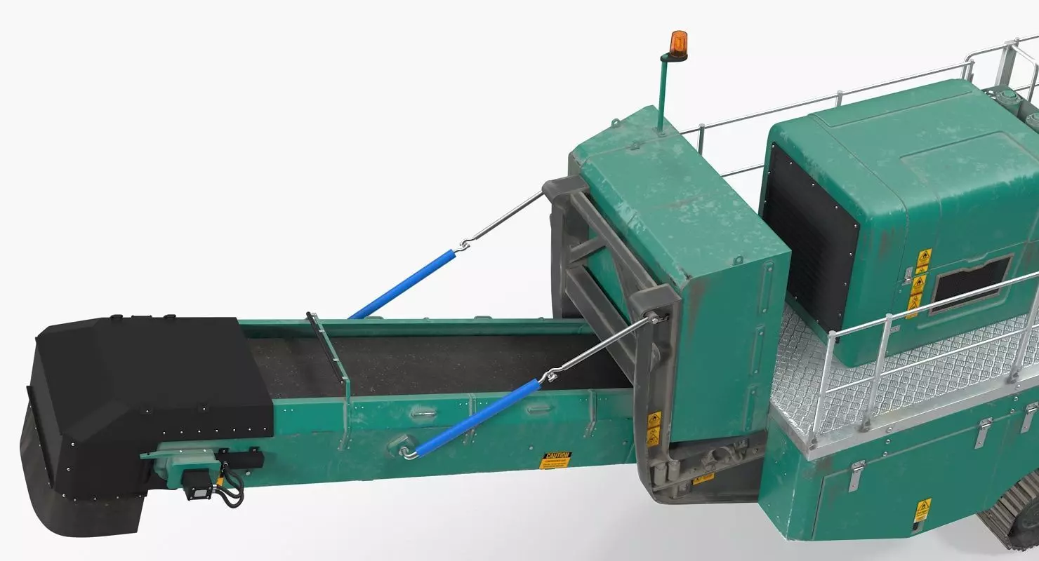 Cone Crusher Machine Dirty 3D model_14