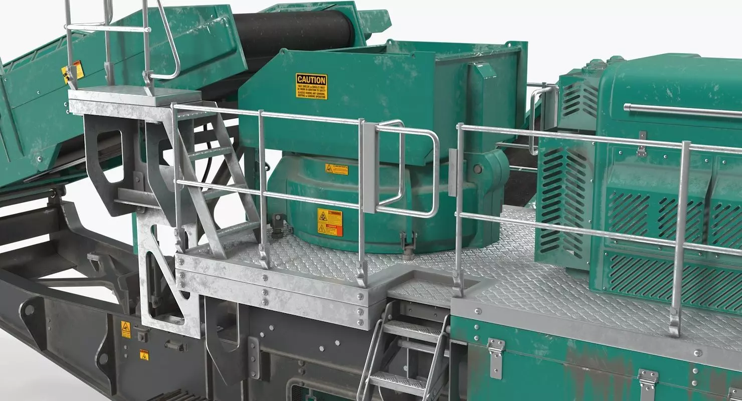 Cone Crusher Machine Dirty 3D model_6