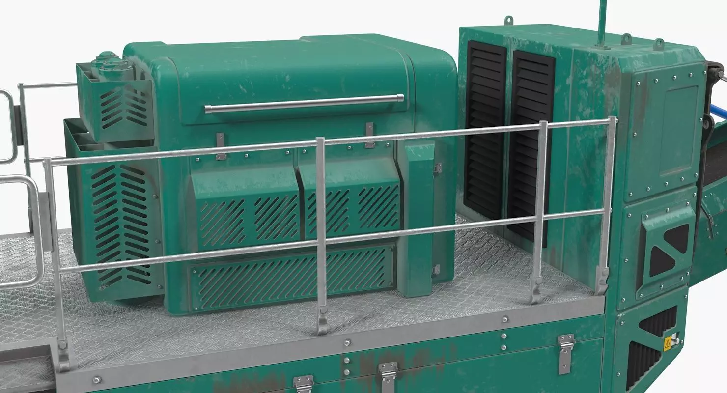 Cone Crusher Machine Dirty 3D model_8