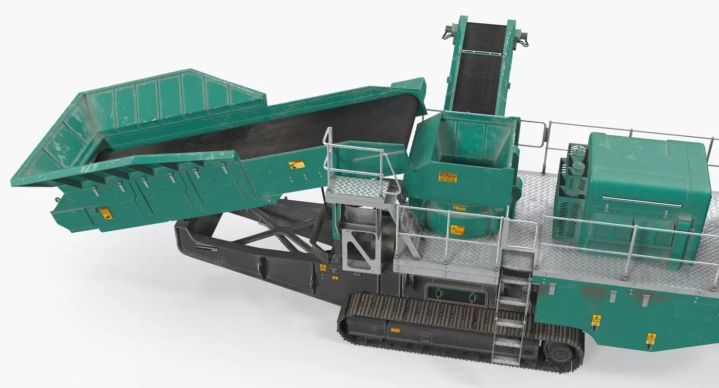 Cone Crusher Machine Dirty 3D model_9